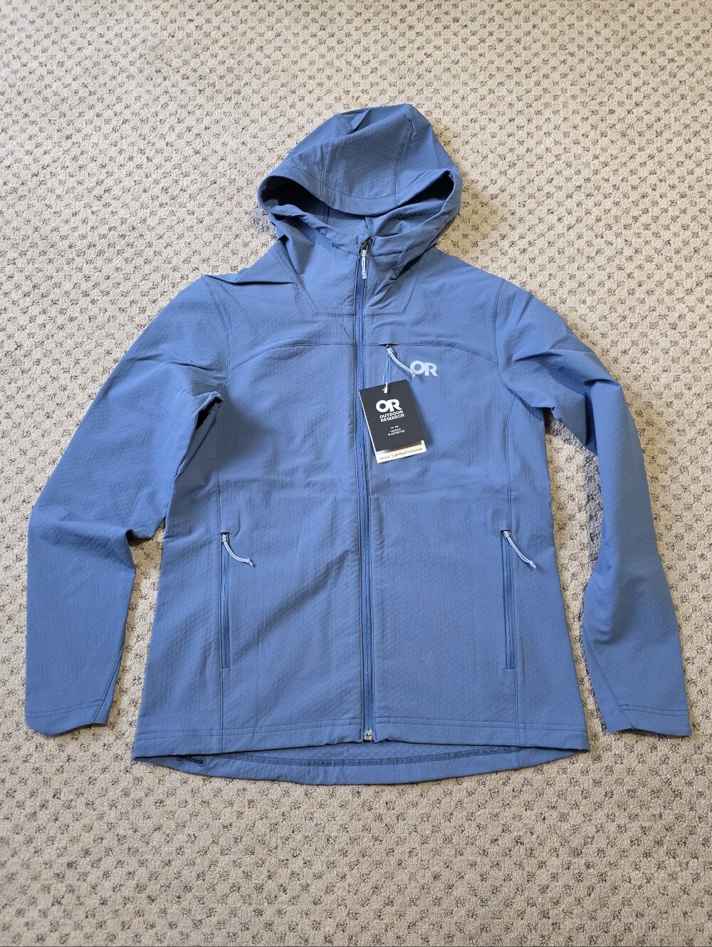 Outdoor Research Skyline Softshell Jacket in Dusty Bluetima Sodtshell Hoodie